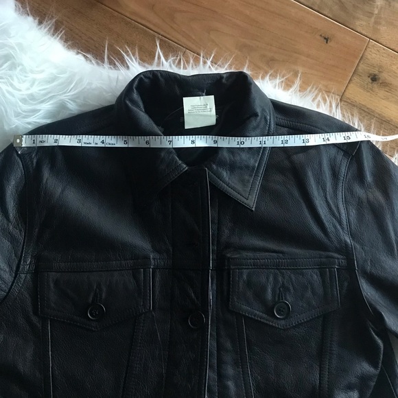 Esprit black leather jacket - Picture 6 of 6